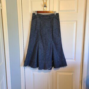 SIMON CHANG jean skirt